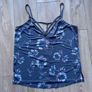 Free People Blue Floral Camisole